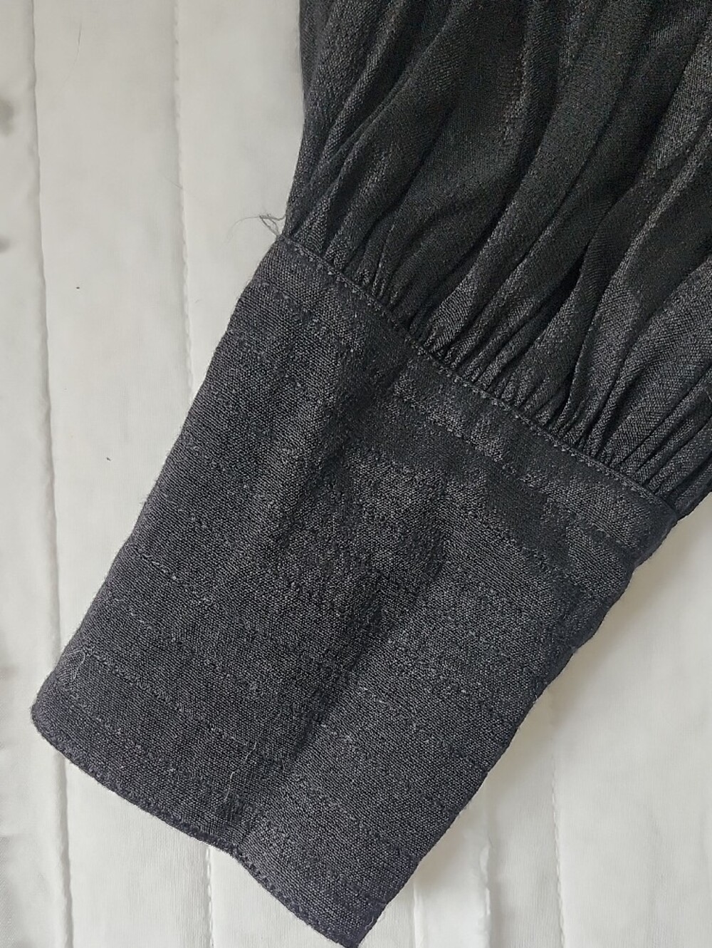 NWT Banana Republic Black Ramie Popover Shift Dress XXS Petite -No Slip Included - Picture 7 of 12